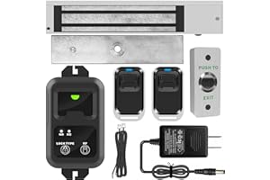 UHPPOTE Access Control Door Outswinging 600lb Force Electromagnetic Lock & Remote Control Kit
