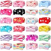 Riceshoot 24 Pcs Spa Headband Bow Hair Band for Washing Face Women Skincare Elastic Makeup Headband Coral Fleece Face Wash Facial Head Wraps Hair lace for Cosmetic Shower