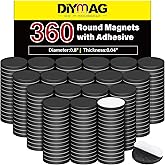 DIYMAG Magnets with Adhesive Backing, 360P Flexible Fridge Magnetic Dots | 0.8&rsquo;&rsquo; x 0.04&rdquo; Classroom Must Have Round Magnetic Tape Flexible Sheets for Crafts Whiteboard Refrigerator Easy Peel and Stick