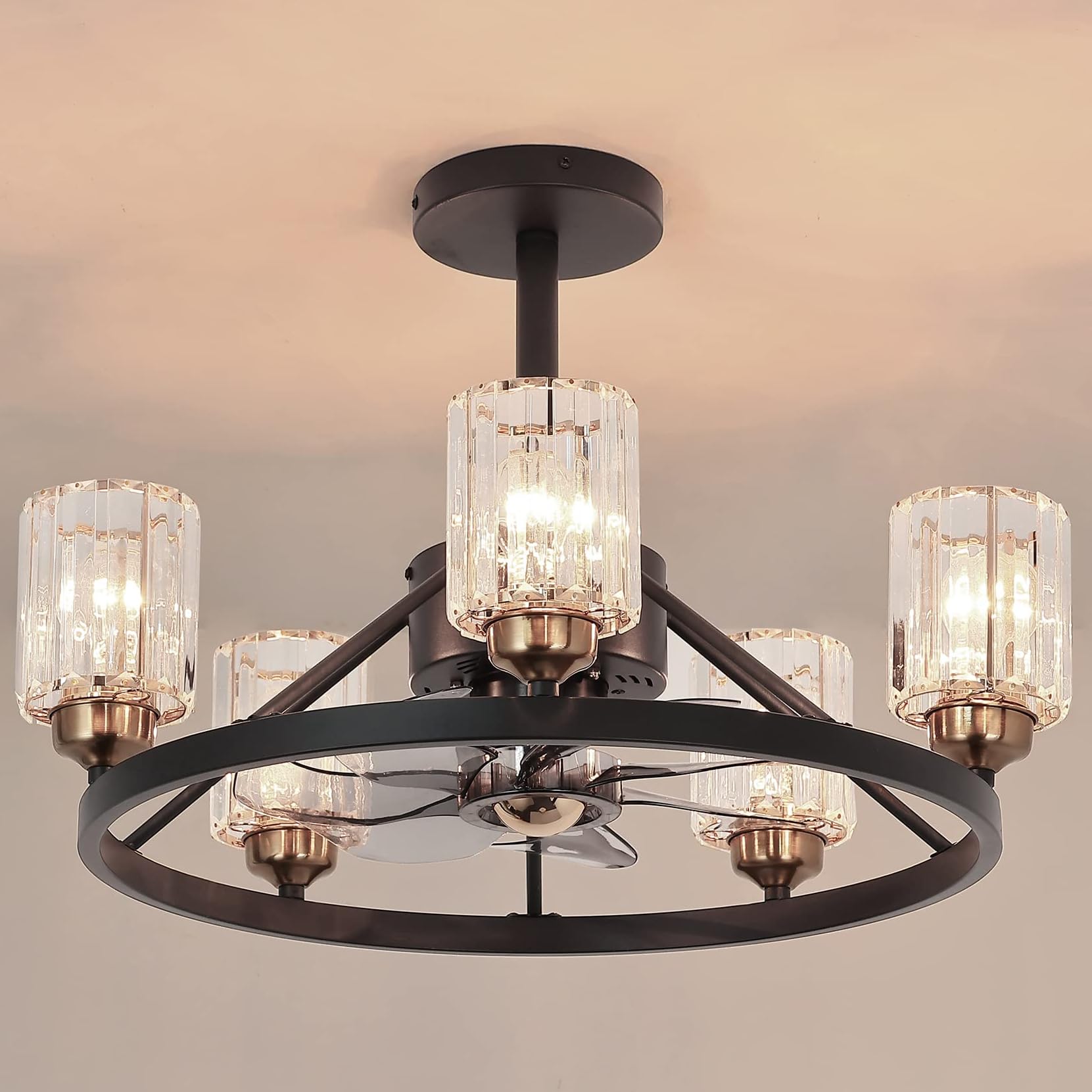 KINGTORO Chandelier Fan,Chandelier Ceiling Fans