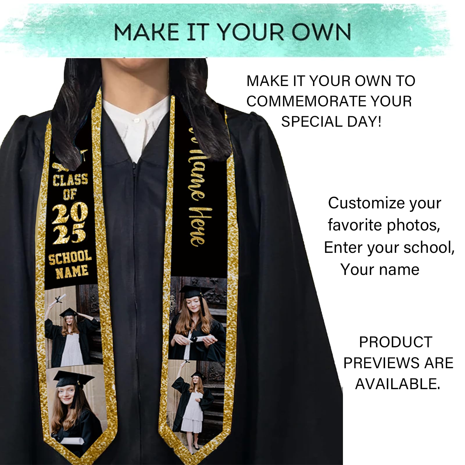 Custom graduation stole for Arion, Class of 2025 at Prairie View A&M University. Personalized with her name, major, school pride, faith, and even a DNA detail to top it off 🧬 These