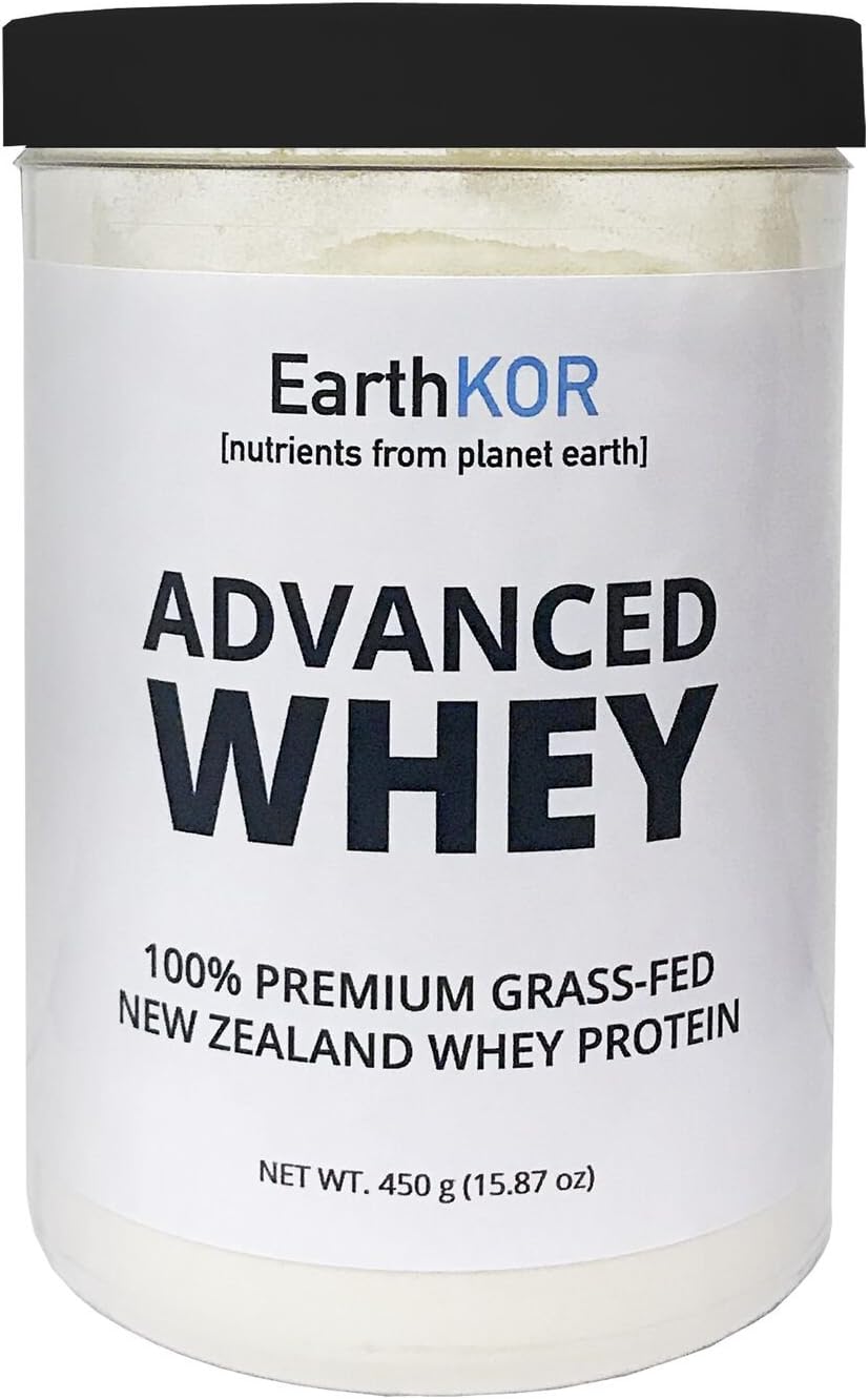 EarthKor Pure Whey Protein Powder/Undenatured 100% Grass-fed Whey Protein Powder (1lb) - New Zealand Farm