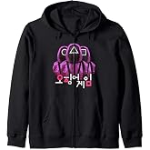 Squid Game Three Masked Guards Zip Hoodie
