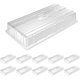 MIXC 10 Pack Humidity Dome 3.6" Extra Strength, Clear Seed Starter Dome 1020 Tray Covers Humidifying and Insulating for Greenhouse Germination and Garden Growing