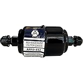 Appli Parts APFD-032 Liquid Line Filter Drier 1/4in SAE Flare Connection Universal Unidirectional HVAC Refrigeration Filter, 4.5in Long, 1.75in Wide