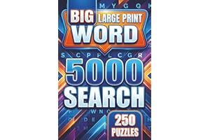 Big Book of Word Search with Large Print Puzzles: 5000 Words 250 Puzzles - For Adults, Seniors, and Teens!