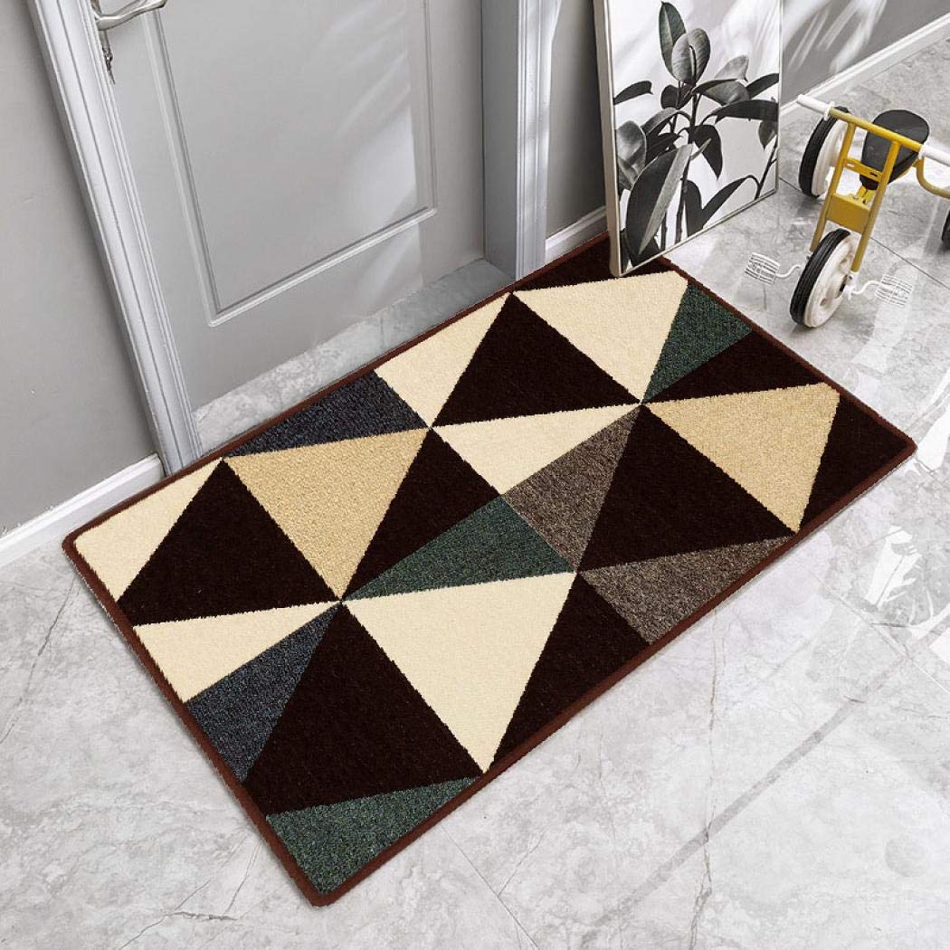 TANGT Door Mat - Barrier Mat | Indoor and Outdoor Mats for Front Door | Super Absorbent and Non-Slip Doormats for Doorstep, Hallway, Entry, Kitchen, Bedroom (Coffee Color,60x90cm)