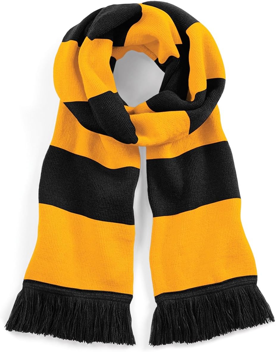 Beechfield Varsity Unisex Winter Scarf (Double Layer Knit) (One Size) (French Navy/Sky Blue): Clothing