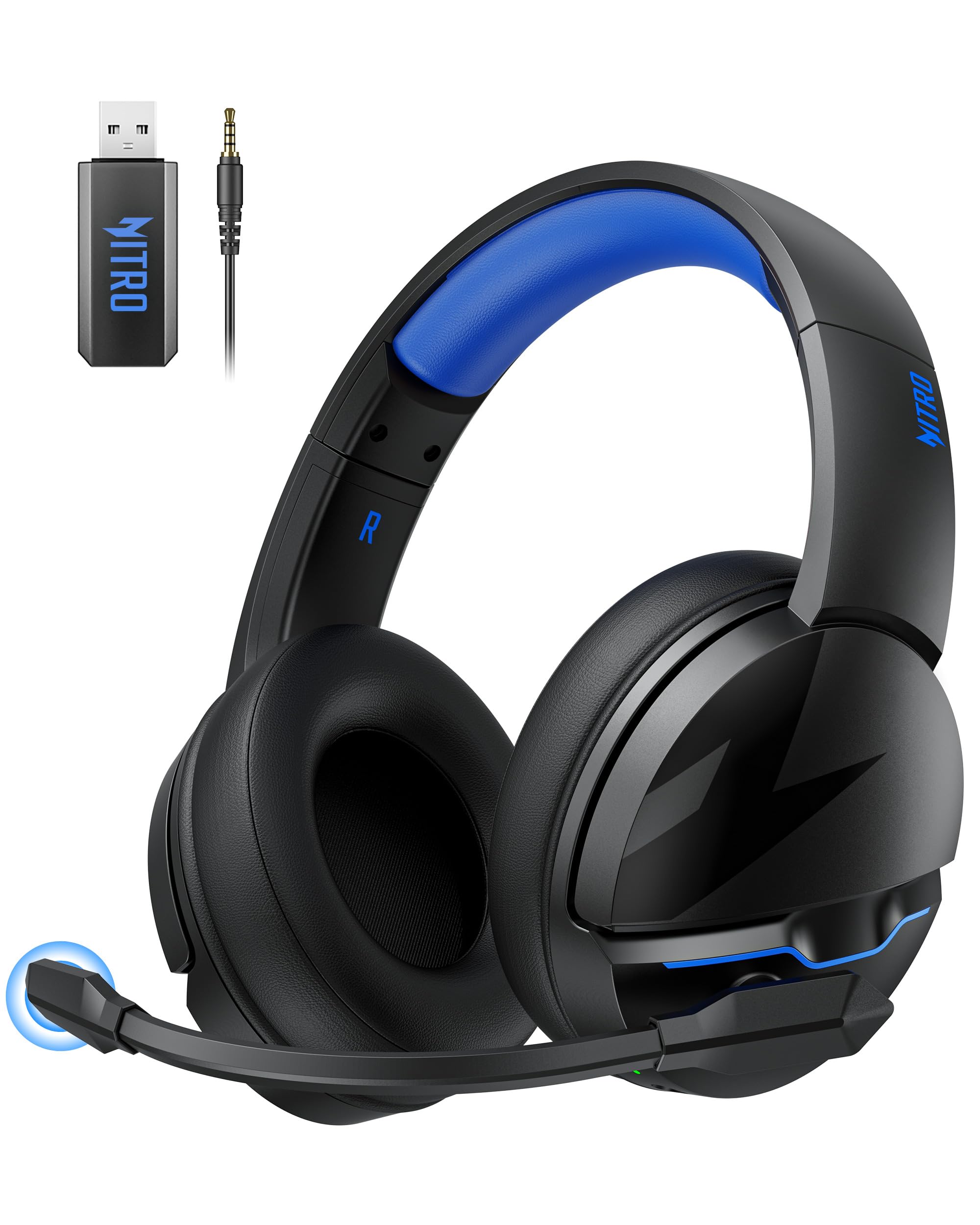 Photo 1 of Acer 2.4GHz Flex Wireless Gaming Headset | Non-Stop 100H Battery | Dynamic 50mm Drivers | Clear Voice Mic | Bluetooth5.3, 3.5mm | Gaming Headphones for PC, PS4, PS5
