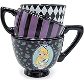 Silver Buffalo Disney Alice in Wonderland Stacked Teacup 3D Sculpted Ceramic Coffee Mug, 20 Ounces