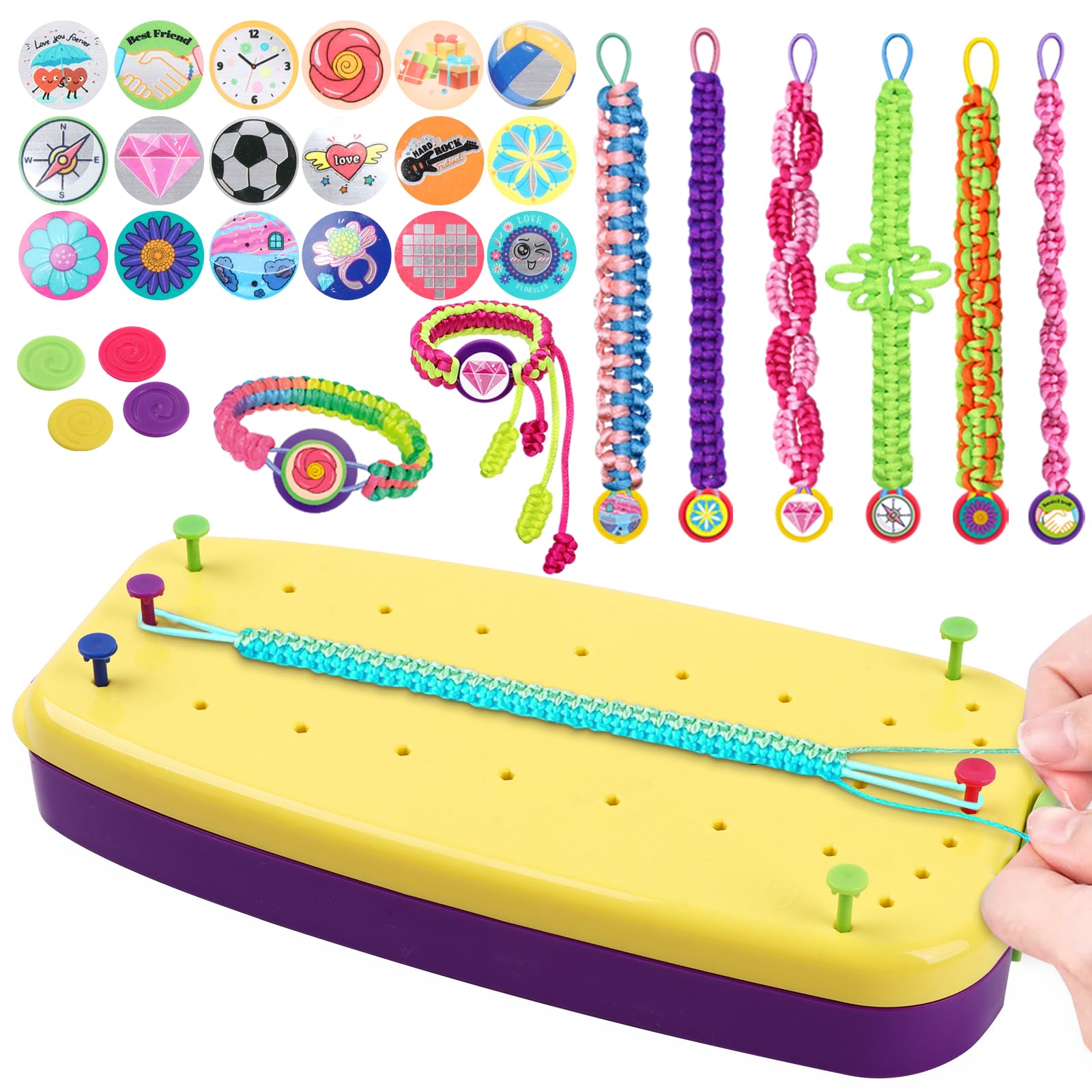 VIDIBESTY Stretchy Bracelet Making Kit for Girls 6-12, Elastic String DIY Arts & Crafts Bulk Toy Set, Friendship Jewelry Maker Tool, Popular Christmas Birthday Gifts for Kids Ages 7 8 9 10 11(112PCS)