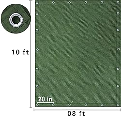 FoundGo Canvas Tarp 8' x 10' Heavy Duty Water