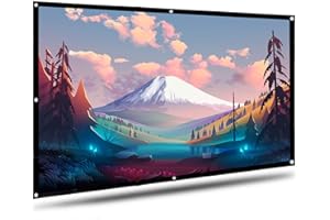 100 inch Projection Screens,16:9 Foldable Portable Projector Movies Screens for Outdoor, Camping Party, Home Theater
