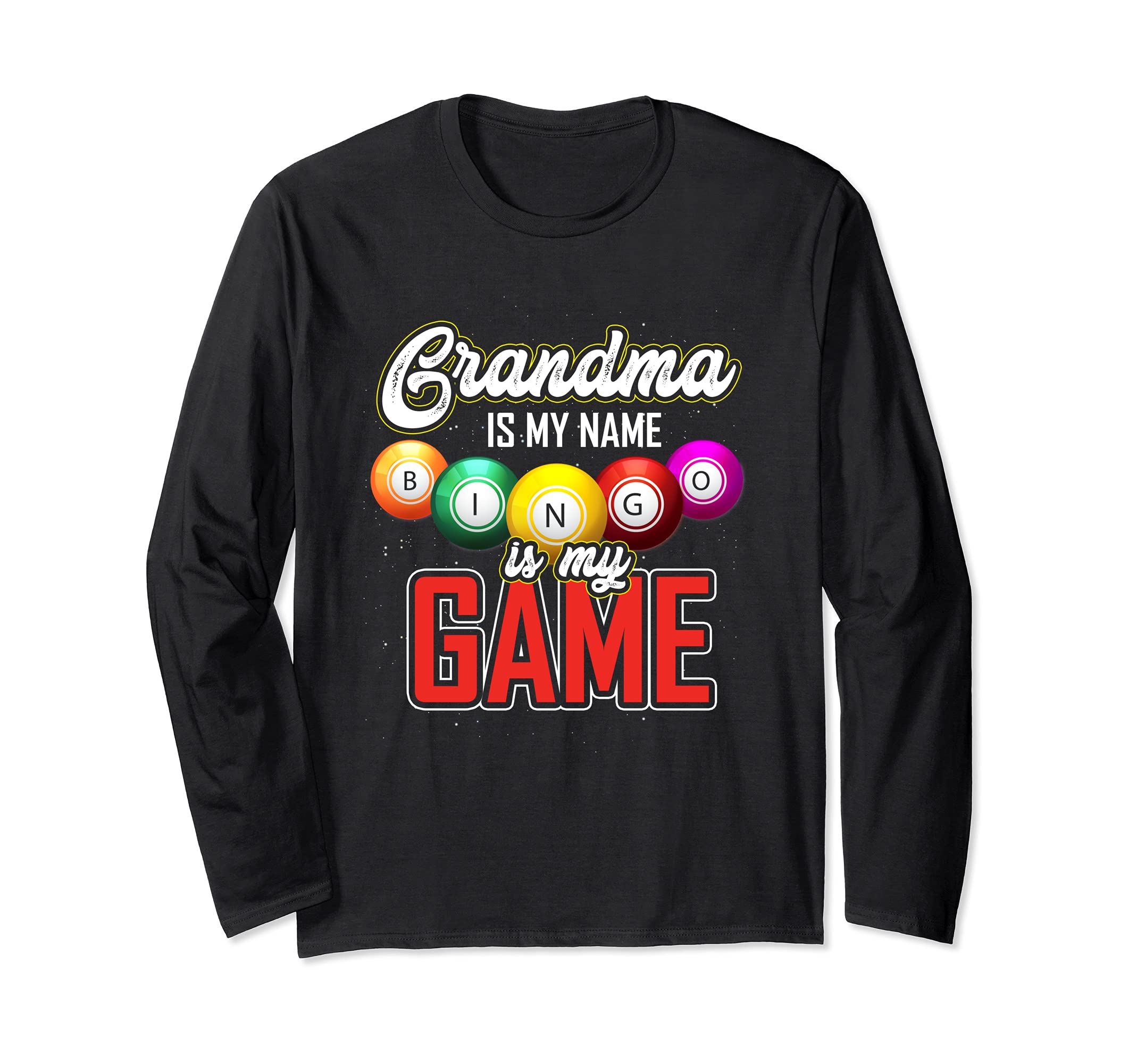 Retirement Gift Bingo Player Grandma Retirement Gift Bingo Long Sleeve T-Shirt