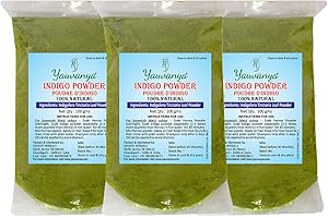 Yauvanya Pure Indigo Powder for hair (3 X 100 Gms) Indigofera Tinctoria to color your hair | Brown to Black shades | Ammonia 