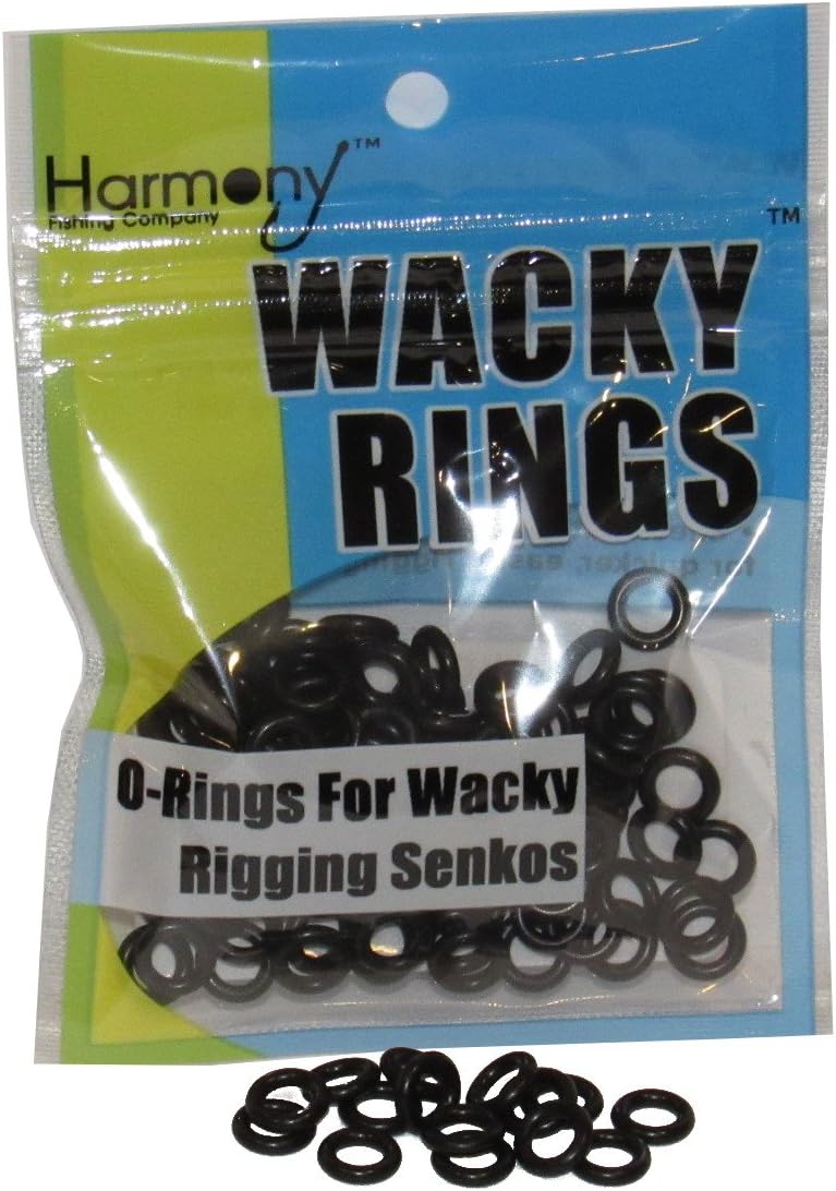 Wacky Rings (100 pk) – O-Rings for Wacky Rigging Senko Worms / Soft Stickbaits – Bait Saver Orings for 3” Senkos & Finesse Style Worms – Save your worms from tearing while Wacky Rigging