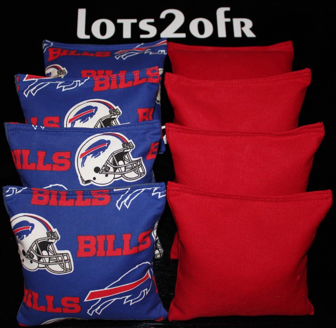 BackYardGamesUSA Cornhole Bean Bags w Buffalo Bills Fabric