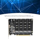 Fdit Quad M.2 NVME SSD PCI-E 4.0 X16 Adapter 4x32Gbps Raid Card LED PH44 view 5