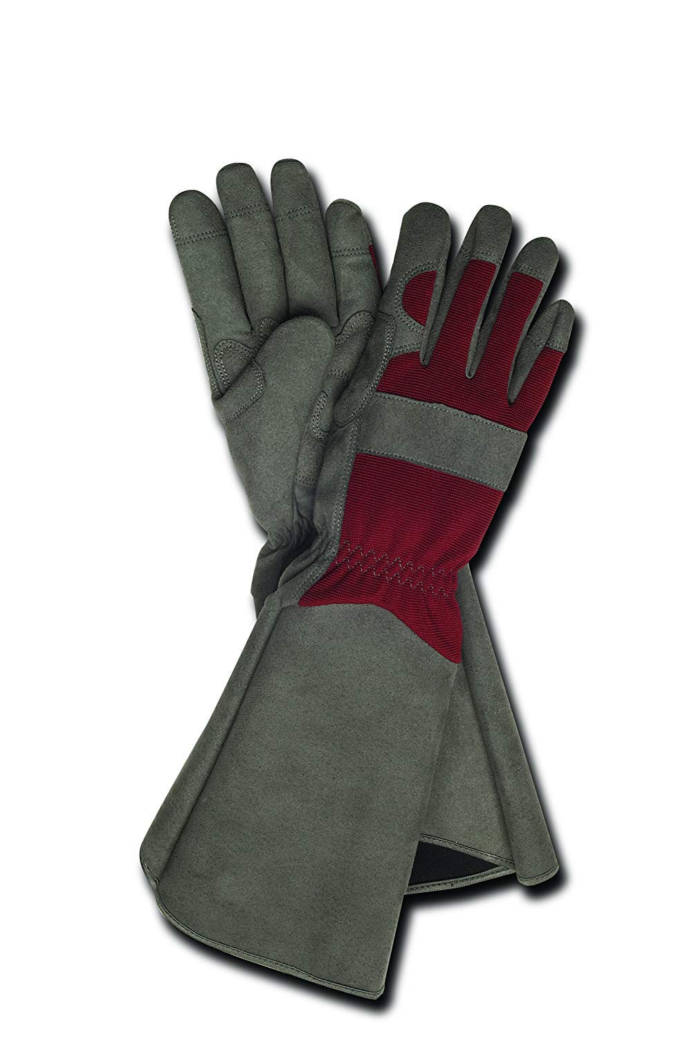 Magid Glove & Safety TE195T-AMZN Rose Glove, Women's Medium, Grey & Maroon