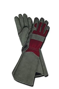 Magid Glove & Safety TE195T-AMZN Rose Glove, Women's Medium, Grey & Maroon