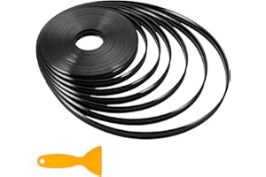 OCTORA ELETHOR ELEHTOR RV Insert Trim Molding Screw Cover, 7/8 Inch Heavy-Duty Vinyl Travel Trailer Insert Trim, UV-Resistant Screw Cover for RV Camper Accessories (Black, 50ft), RV Camper Travel Trailer