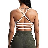 Aoxjox Women's Workout Sports Bras Fitness Amor Low Impact Bra Yoga Crop Tank