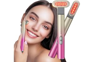 FOLOKE 7 in 1 Red-Light-Therapy，Red Light Therapy for Face Eye Skincare Equipment at Home，Red for Skincare & Blue Rejuvenation Tool (Rose Purple)