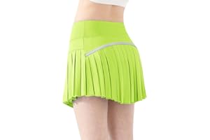 QooNoo Girls Skorts Tennis Skirts for Girls Pleated Athletic Skirt with Pockets Toddler High Waist Cheer Skirt Built-in Short