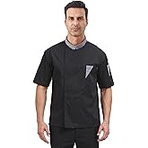 Nanxson Unisex Chef Coat Men Snap Jacket Long/Short Sleeve Restaurant Kitchen Hotel Uniform CFM0089