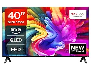 TCL 40SF560-40-inch QLED Direct Smart Full HD LED TV with Fire TV and HDR, Alexa on Demand, Metallic Design, Frameless