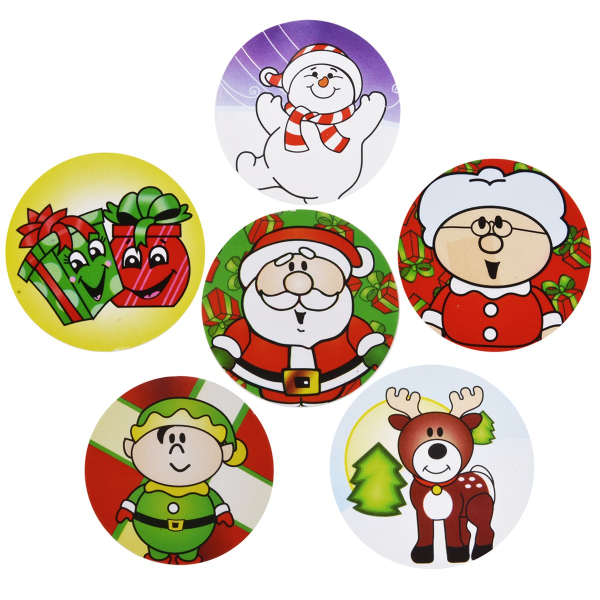 2 Pack Christmas Roll of Stickers Party Stickers Scrapbook Stickers Holiday Party Roll Stickers Santa Claus Stickers for kids Curtain Door Wall Refrigerator Decor