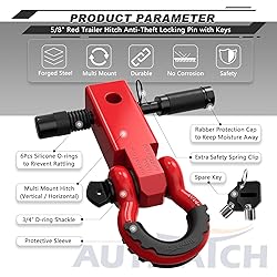 AUTMATCH Shackle Hitch Receiver 2 Inch - 3/4" D