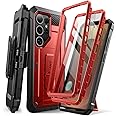 SUPCASE for Samsung Galaxy S25 Ultra Case with Stand (Unicorn Beetle Pro), [2 Front Frames] [Built-in Screen Protector & Belt-Clip] Military-Grade Protection Phone Case for S25 Ultra 6.9 Inch, Ruddy