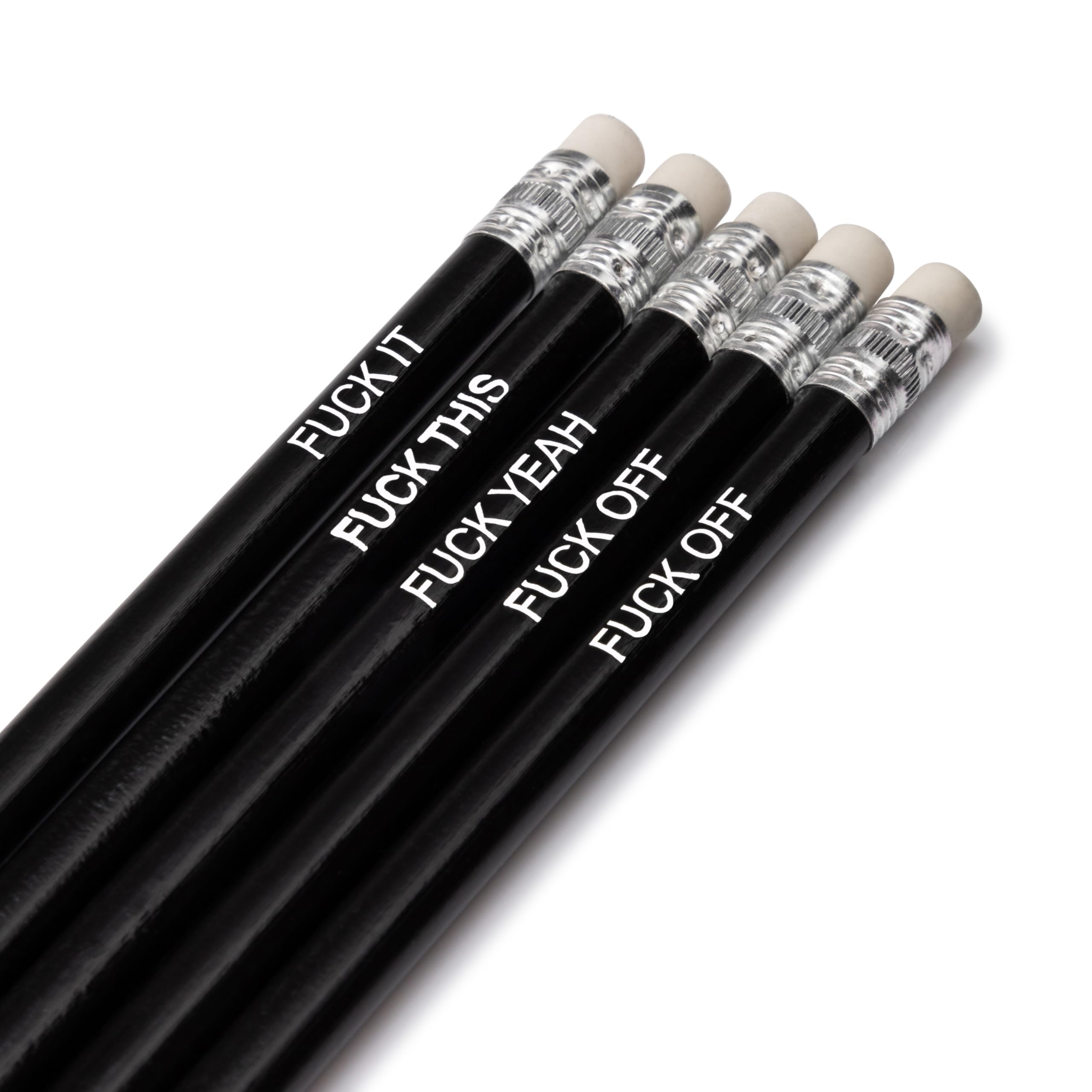 Medical ID Me Set of 5 Swear Word Humour Pencils Colleague Adult Gifts F*ck It, F*ck Off Secret Santa Gift