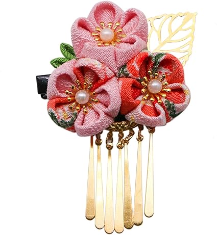 Amazon Com Jeteho Japanese Kimono Flower Hair Clip Kimono Hair