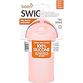 Boon Swig Toddler Silicone Straw Cup, 9 Ounces Pink