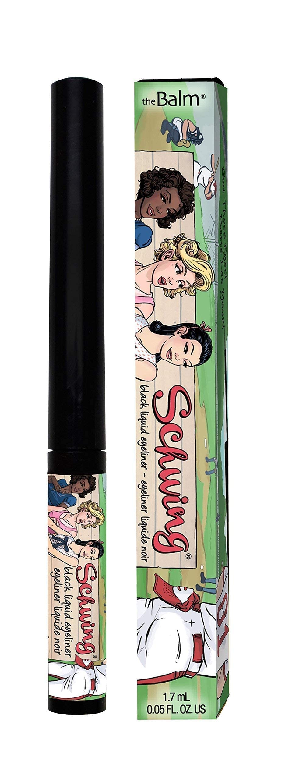 theBalm Schwing Liquid Eyeliner, Black, Matte Finish, 0.05 Fl Oz (Pack of 1)