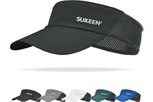 Sukeen Sun Visor Hat for Men Large Head Lightweight Cooling Stretchy Visor Hat for Running, Tennis, Golf, Daily Wear