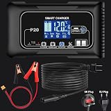 HTRC 20A Car Battery Charger 12V/24V LCD Desulfator Maintainer LiFePO4 Lead-Acid view 7