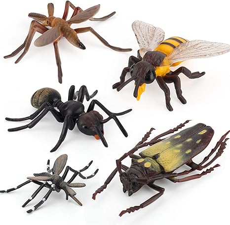 Amazon Co Jp 9ピースクラシック昆虫動物シミュレーション蚊 アリ クリケット 蜂 ハチ スポットカブトムシ アクションフィギュアトンボソーピオンモデル教育キッズグッズ ホーム キッチン