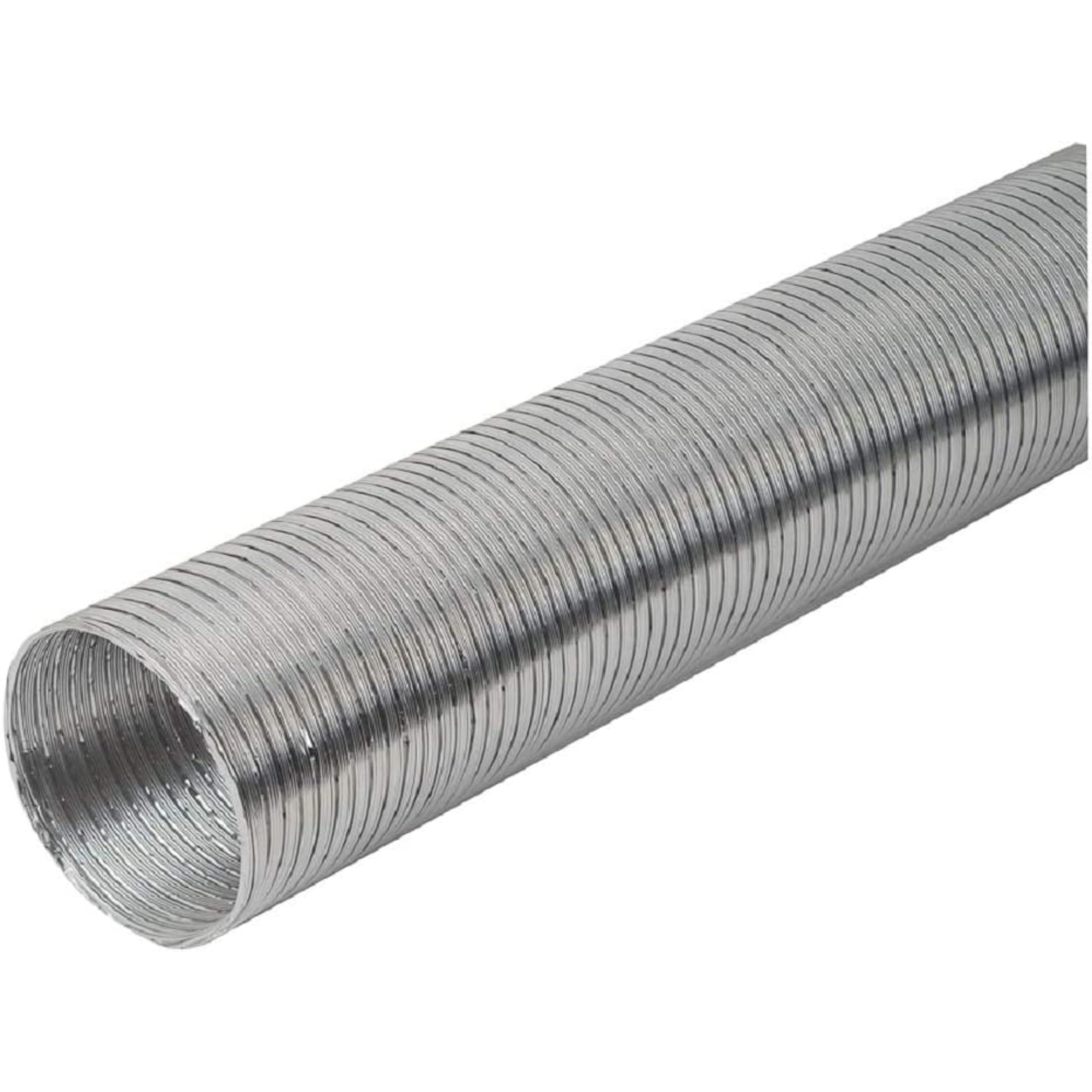 Ø 125mm / 1.5m Aluminium Ducting Hose - Air Flexible Duct for Tumble Drier, Cooker Hood, Extractor Fan, Hydroponics Grow Room