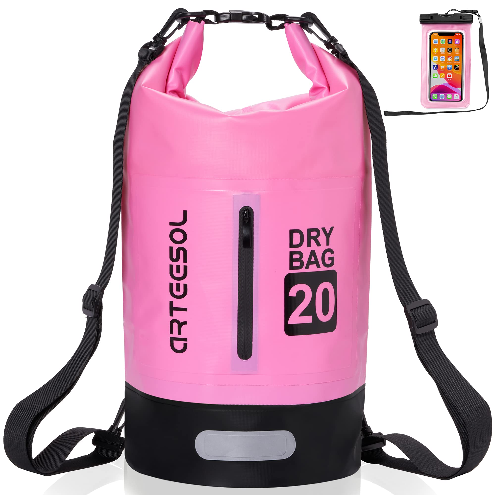 Waterproof Dry Bag, 5L/10L/20L/30L Waterproof Backpack Dry Sack Rucksack, Swim Bag with Adjustable Shoulder Straps, for Beach Swimming Kayaking Hiking Boating Canoeing Surfing Fishing