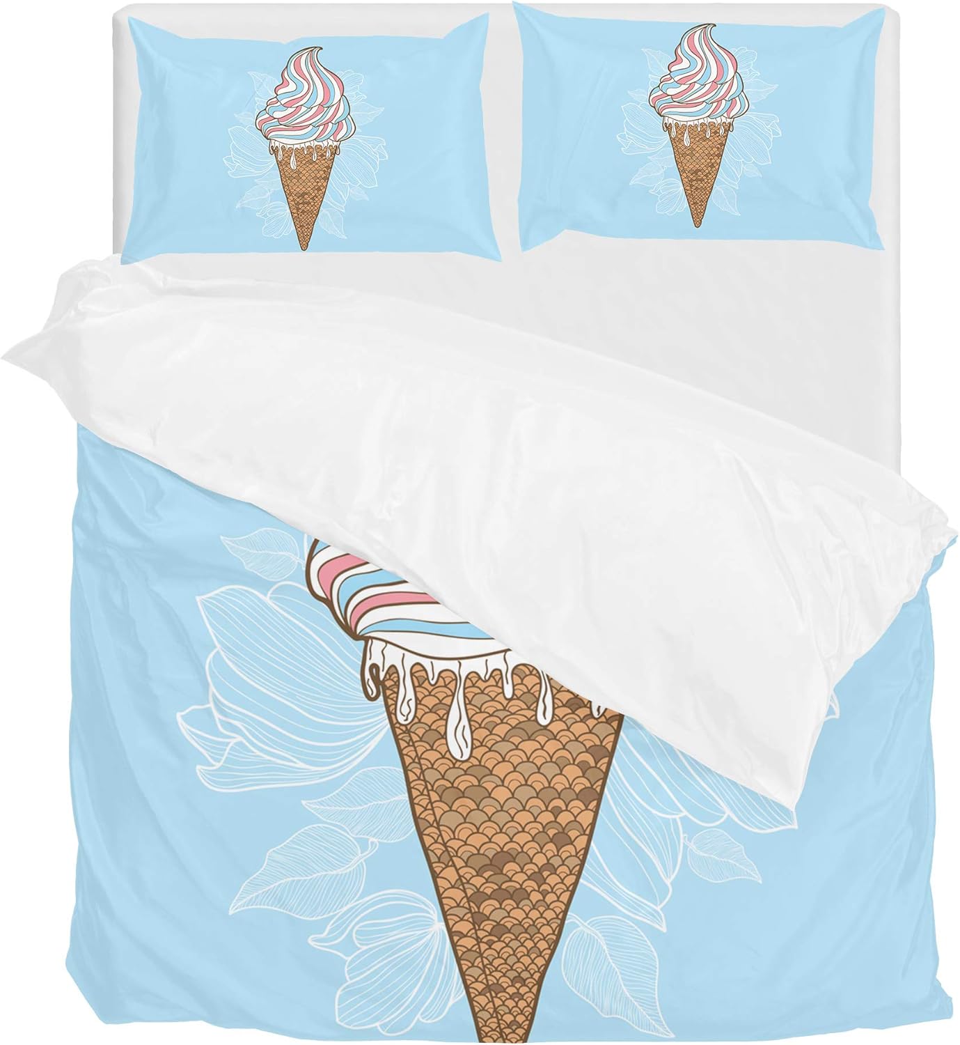 Delicious Colorful Ice Cream Duvet Cover Set Twin Bedding Set Covers 1