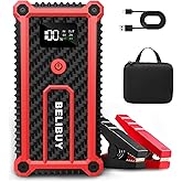3000A Peak Portable Car Battery Booster Jump Starter Battery Pack – for 12V Vehicles (Up to 6L Gas & 4L Diesel Engines), with USB Ports, LED Light, LCD Display