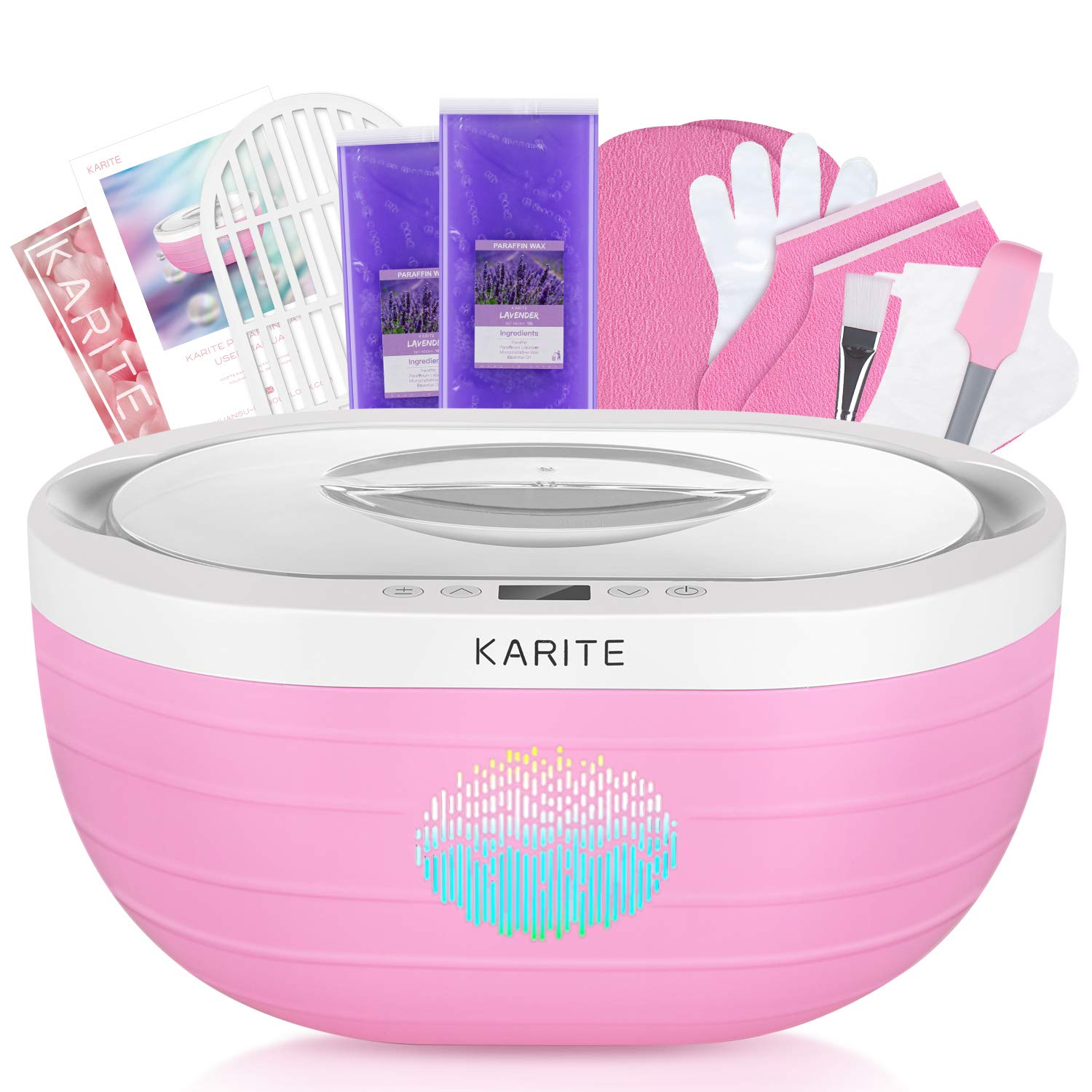 KARITE Paraffin Wax Machine for Hand and Feet, Fast Wax Meltdown Paraffin Bath, 3000ml Large Capacity Paraffin Wax Warmer with 2lb Paraffin Wax Refills & Thermal Mitts for SPA & Arthritis Treatment: Beauty