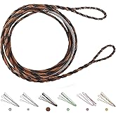 Deerseeker Flemish D97 Bow String Handmade Twist Bowstring 16 Strands 54-70in Fast Flight for Traditional Longbow Recurve Bow Replacement Archery Accessories