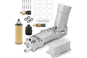 MUNIK 926-876 926-959 Aluminum Oil Filter Housing Engine Oil Cooler For 2011-2022 Chrysler 200 300 Jeep Cherokee Dodge Challenger Charger Grand Voyager Journey RAM C/V PROMASTER 1500 2500 3500 68105583AF