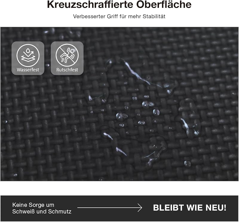 Bodenschutzmatte Fitness Matte Extra Dicke Bodenmatten, rutschfeste Schutzmatten Fitnessraum, Fitness Boden, Sportboden, Poolunterlage, [31x31cm] - 18 Fallschutzmatten