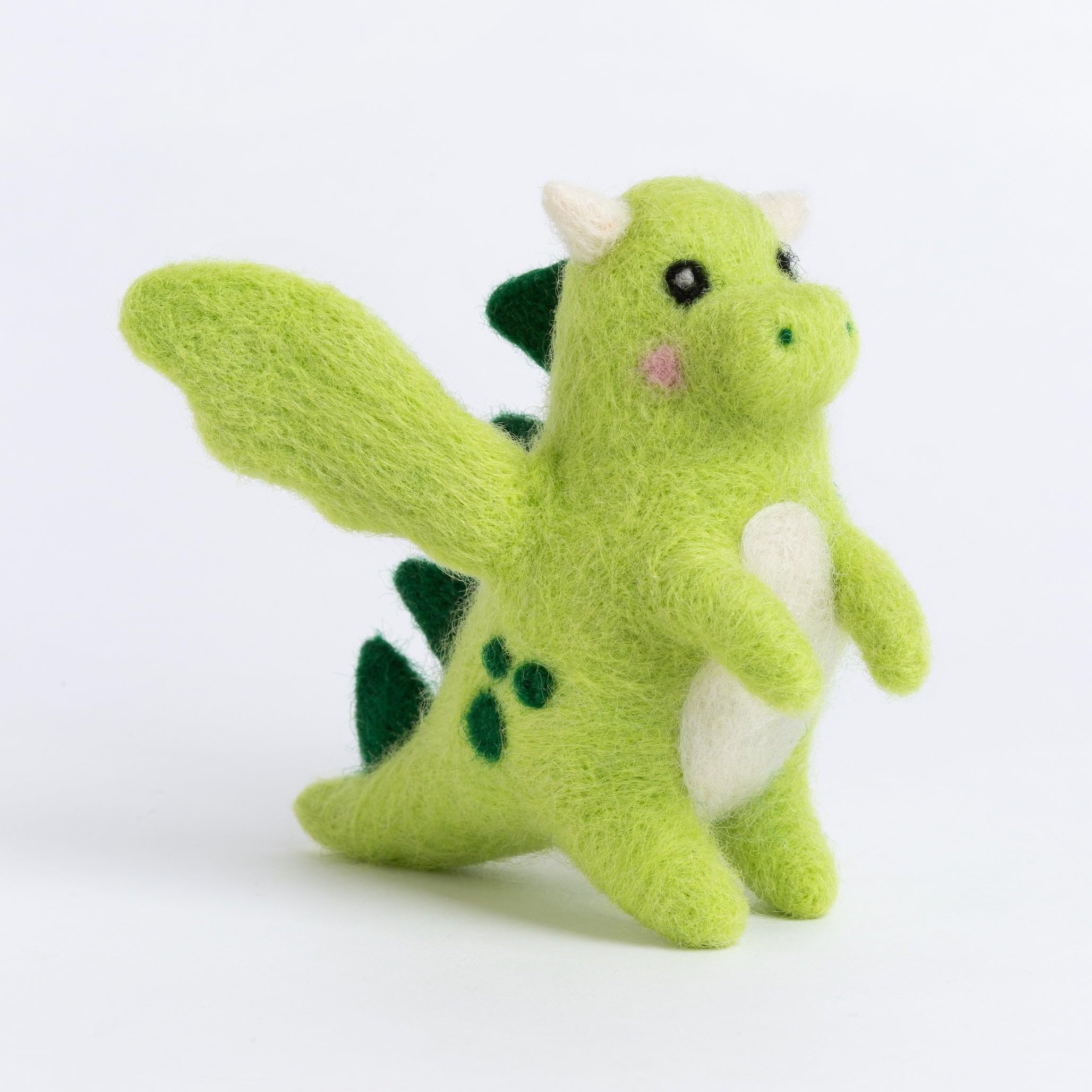 Hawthorn Handmade Baby Dragon Needle Felting Kit - Needle Felting Craft Kits for Adults UK, Includes Felting Wool, Needles & Instructions. Great for Adult Craft Gifts - Approx 9cm Tall.