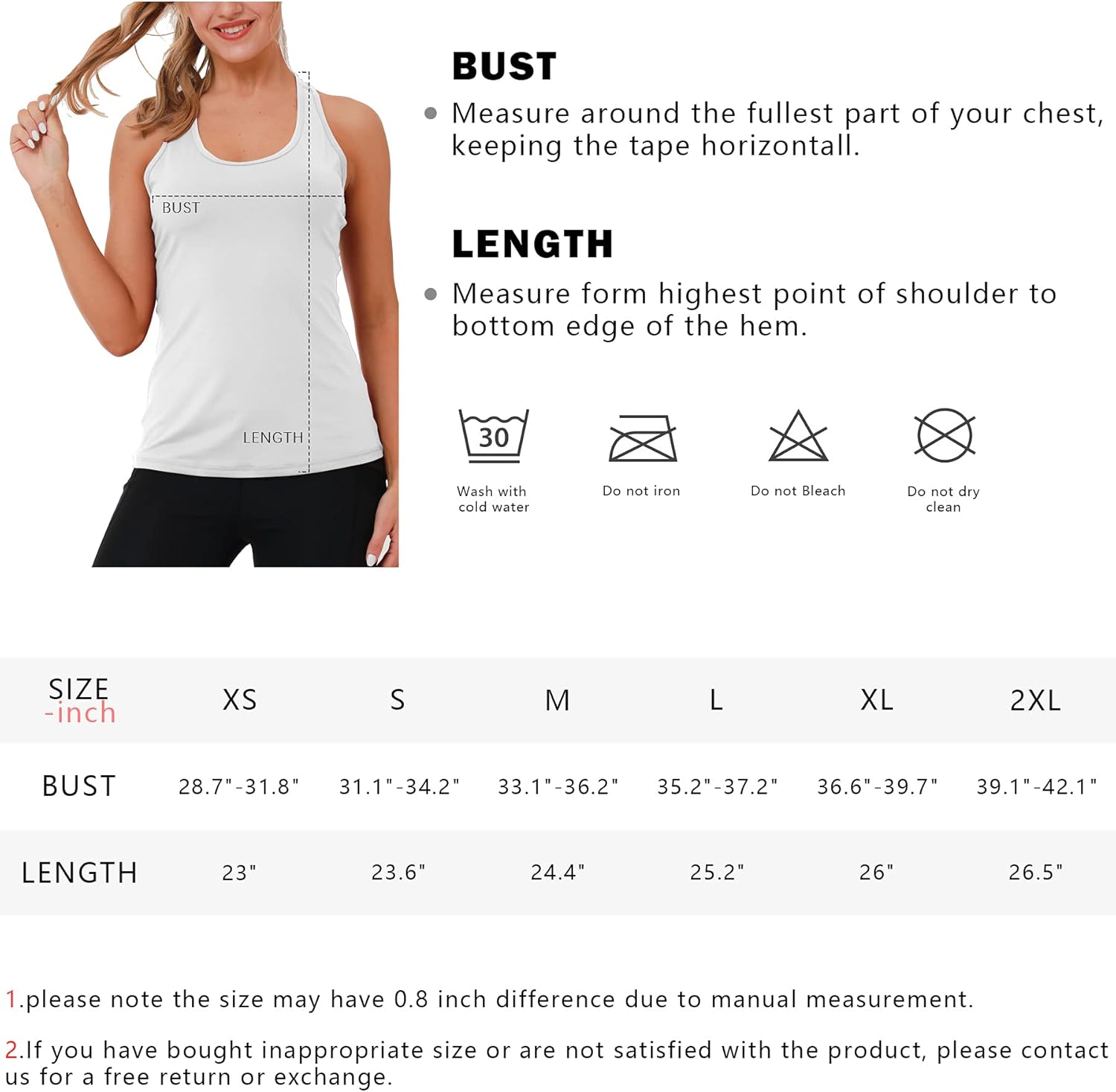 TELALEO Tank Tops for Women, Workout Athletic Racerback Tank Tops for Basic Activewear, Sleeveless Dry Fit Shirts 1-5 Pack: Clothing